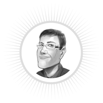 Caricature of Jeff Hokit, UX Design Fellow